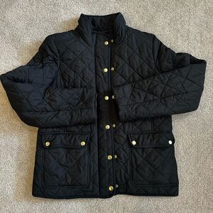 J. Crew Black Quilted Puffer Jacket